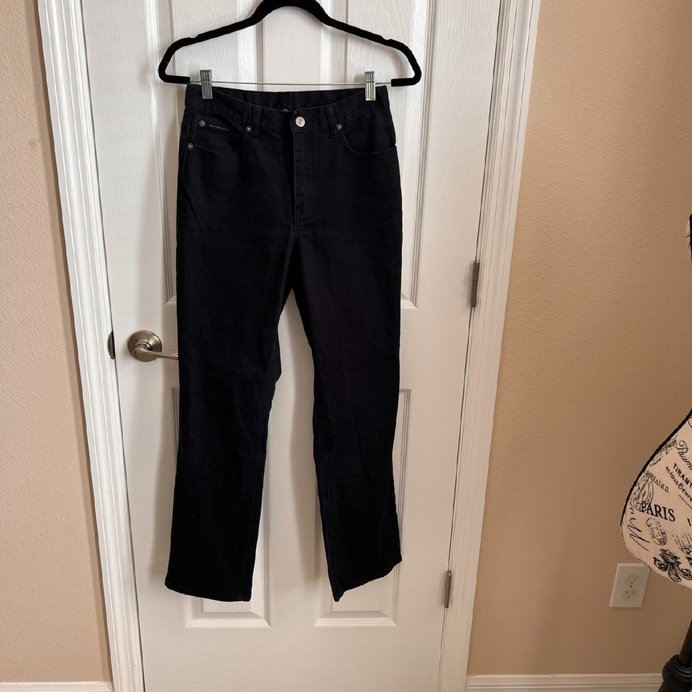 New York & Co Jeans Black Denim Jeans  Straight Leg Classic Style Women's Size 6